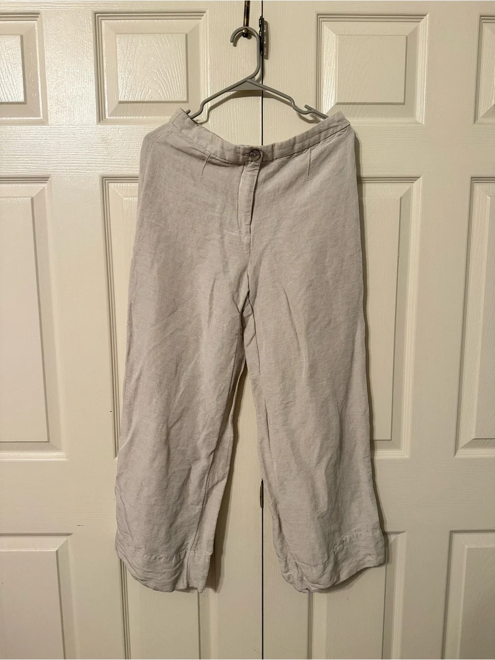 H&M Linen Blend Pants in Light Beige